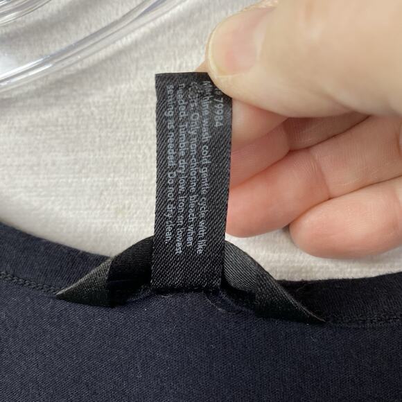 Soma Sleepshirt Sz L Black Butterflies Cotton Pajamas Night Gown 1/4 Button - Picture 8 of 9